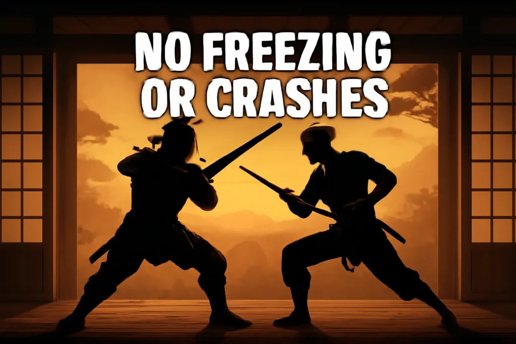 No Freezing or Crashes
